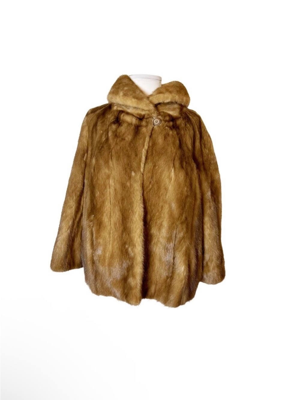Vintage Stern and Mann Brown Emba Pastel natural mink Fur Coat